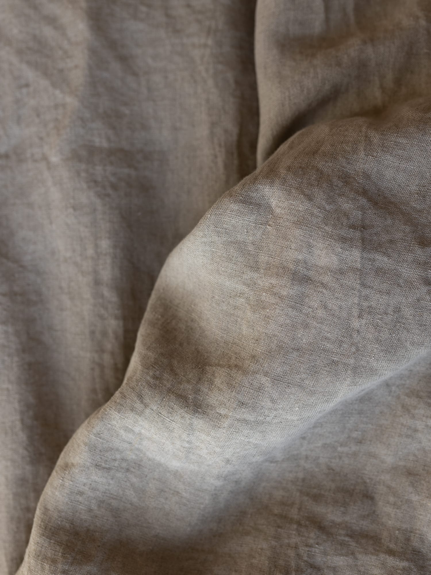 100% linnen - Dekbedovertrek set - 2 kussenslopen - Lits-Jumeaux (240 x 220 cm) - Zand - Linnen Label