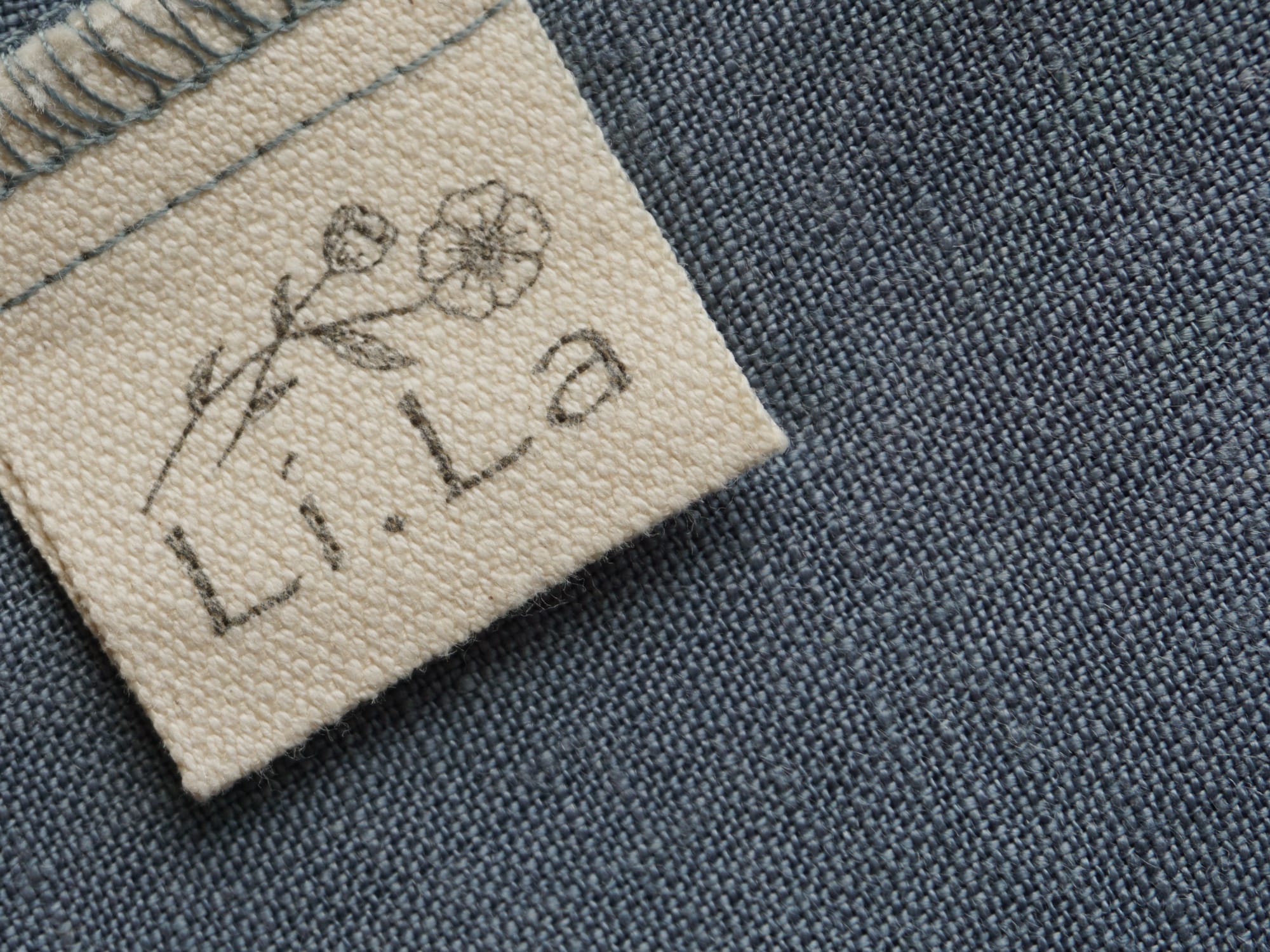100% linnen - Dekbedovertrek set - 2 kussenslopen - Lits-Jumeaux (240 x 220 cm) - Vintage blauw - Linnen Label