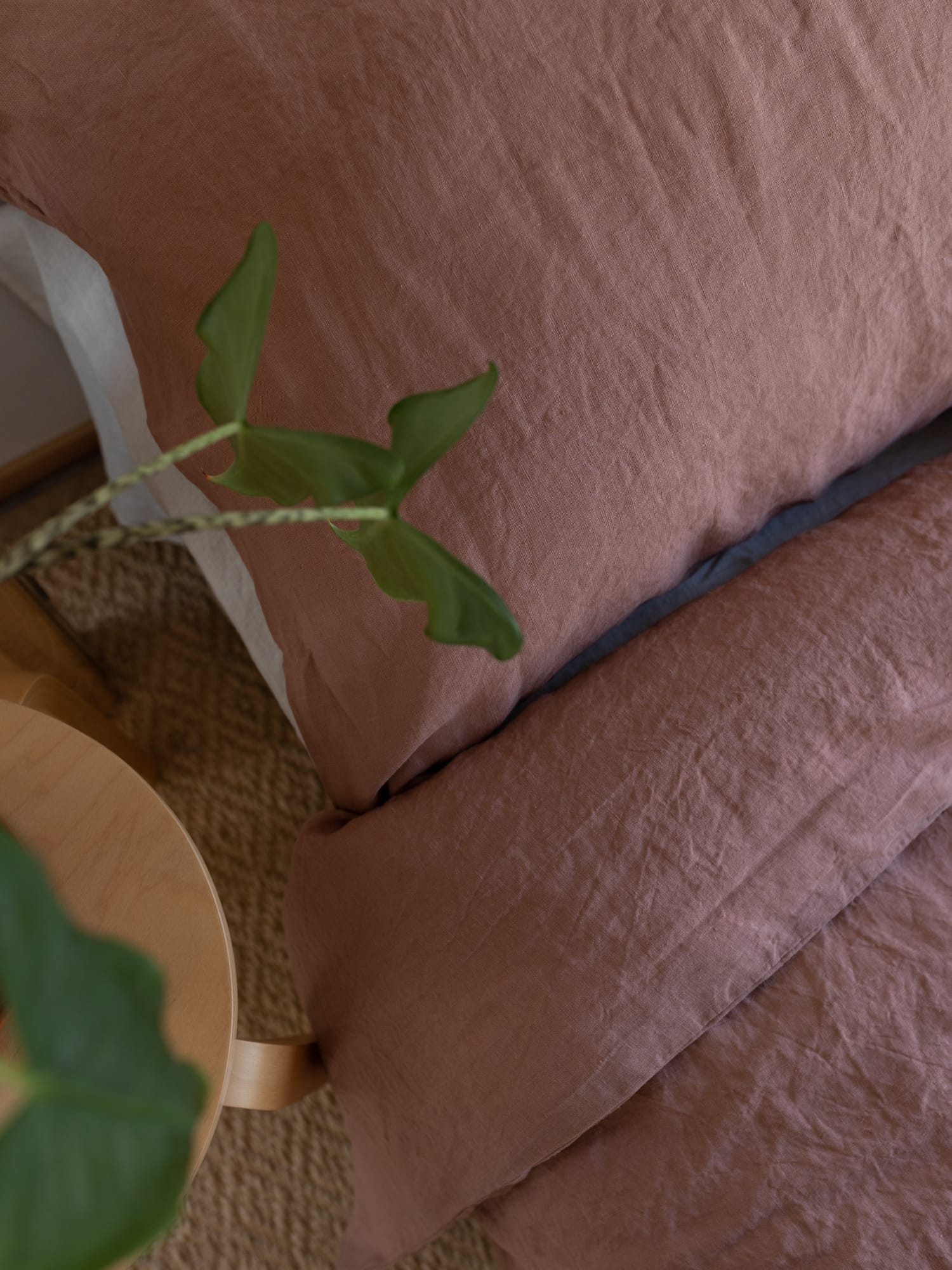 100% linnen - Dekbedovertrek set - 2 kussenslopen - Lits-Jumeaux (240 x 220 cm) - Warm roze - Linnen Label