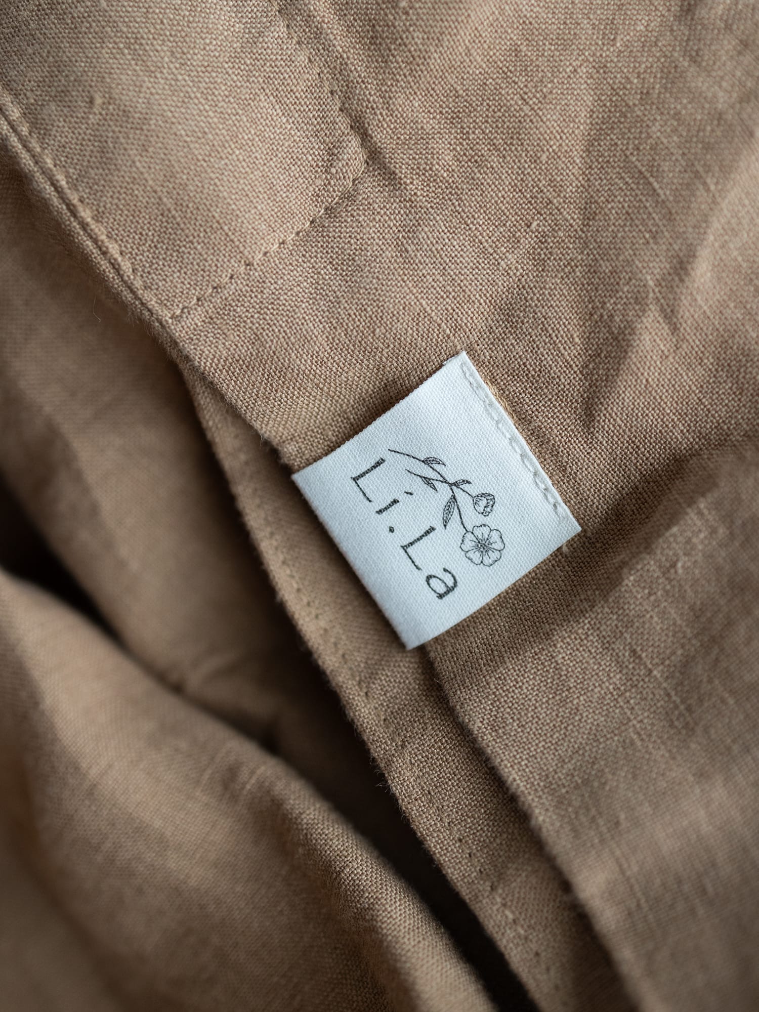 100% linnen - Dekbedovertrek set - 2 kussenslopen - Lits-Jumeaux (240 x 220 cm) - Camel bruin - Linnen Label