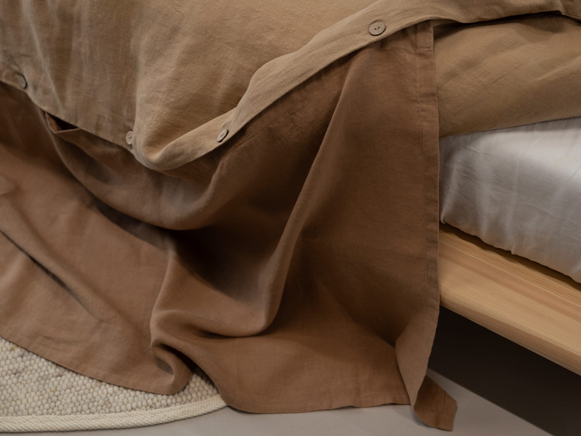 100% linnen - Instopstrook - 145 x 60 cm - Toffee - Linnen Label