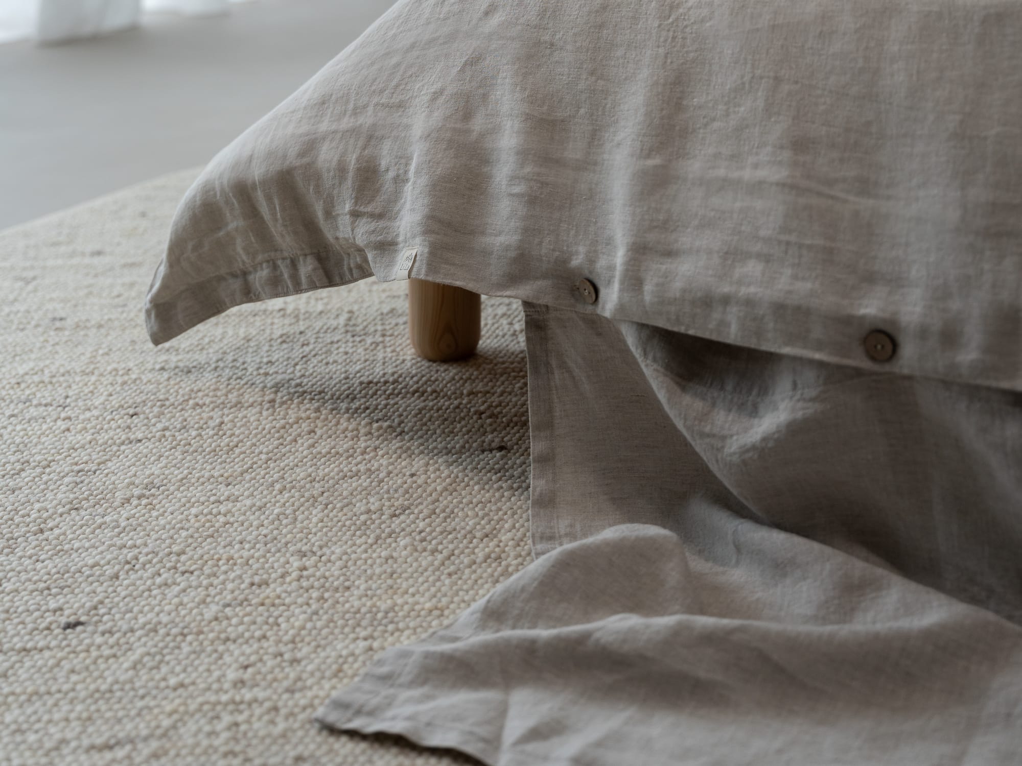 100% linnen - Instopstrook - 145 x 60 cm - Zand - Linnen Label