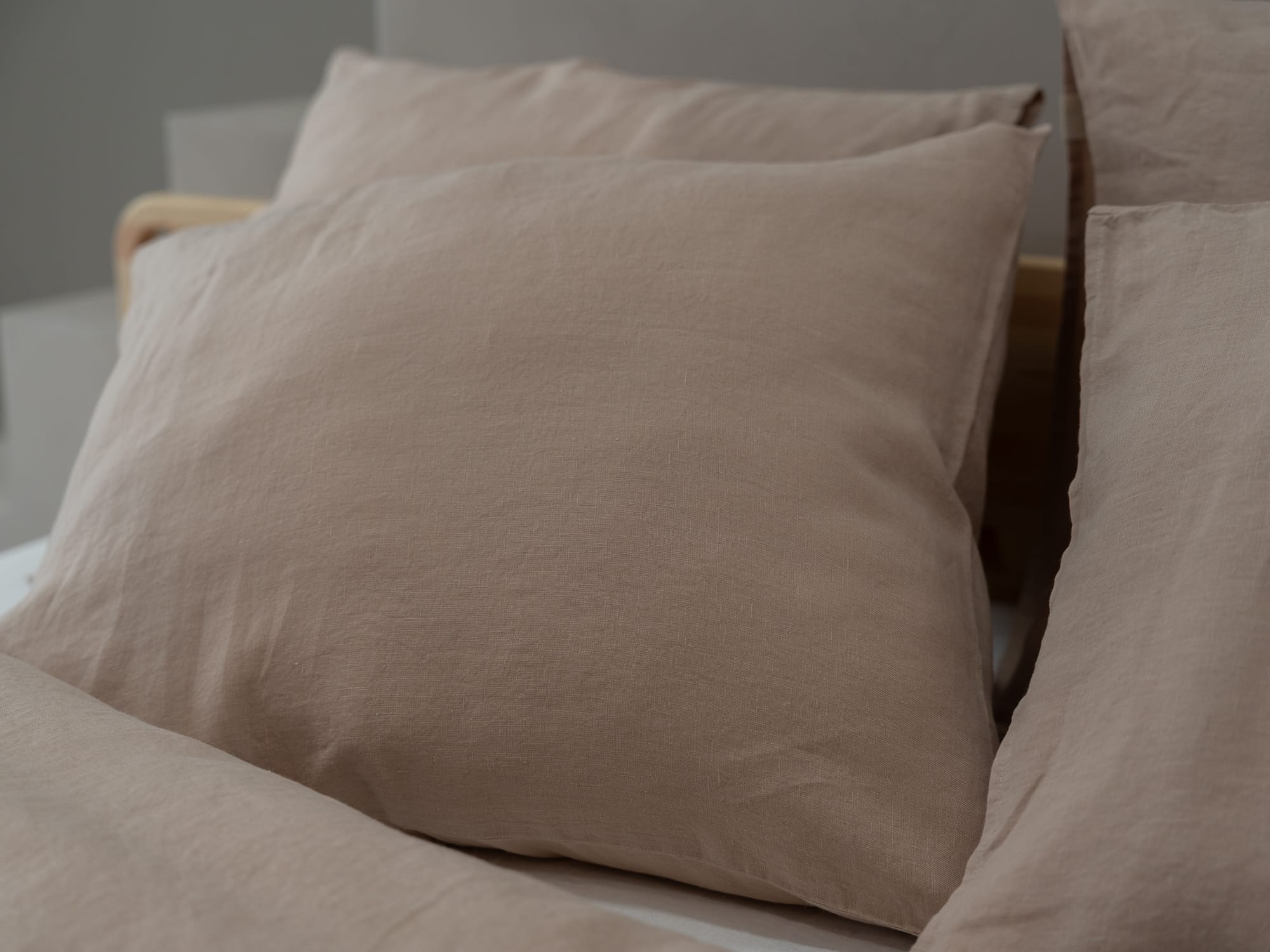 100% linnen - Kussensloop - 60 x 70 cm - Champagne - Linnen Label