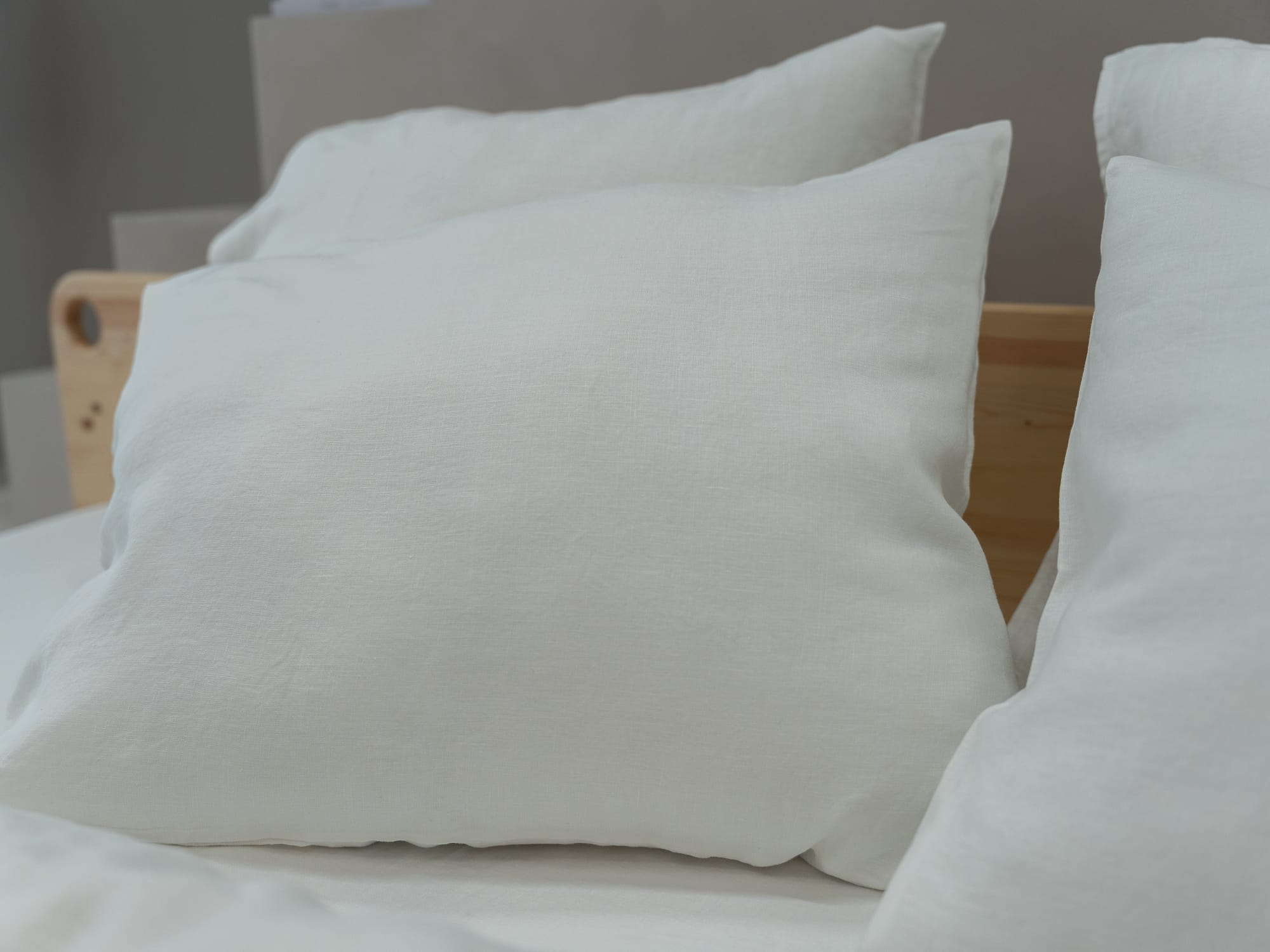 100% linnen - Kussensloop - 60 x 70 cm - Wit - Linnen Label