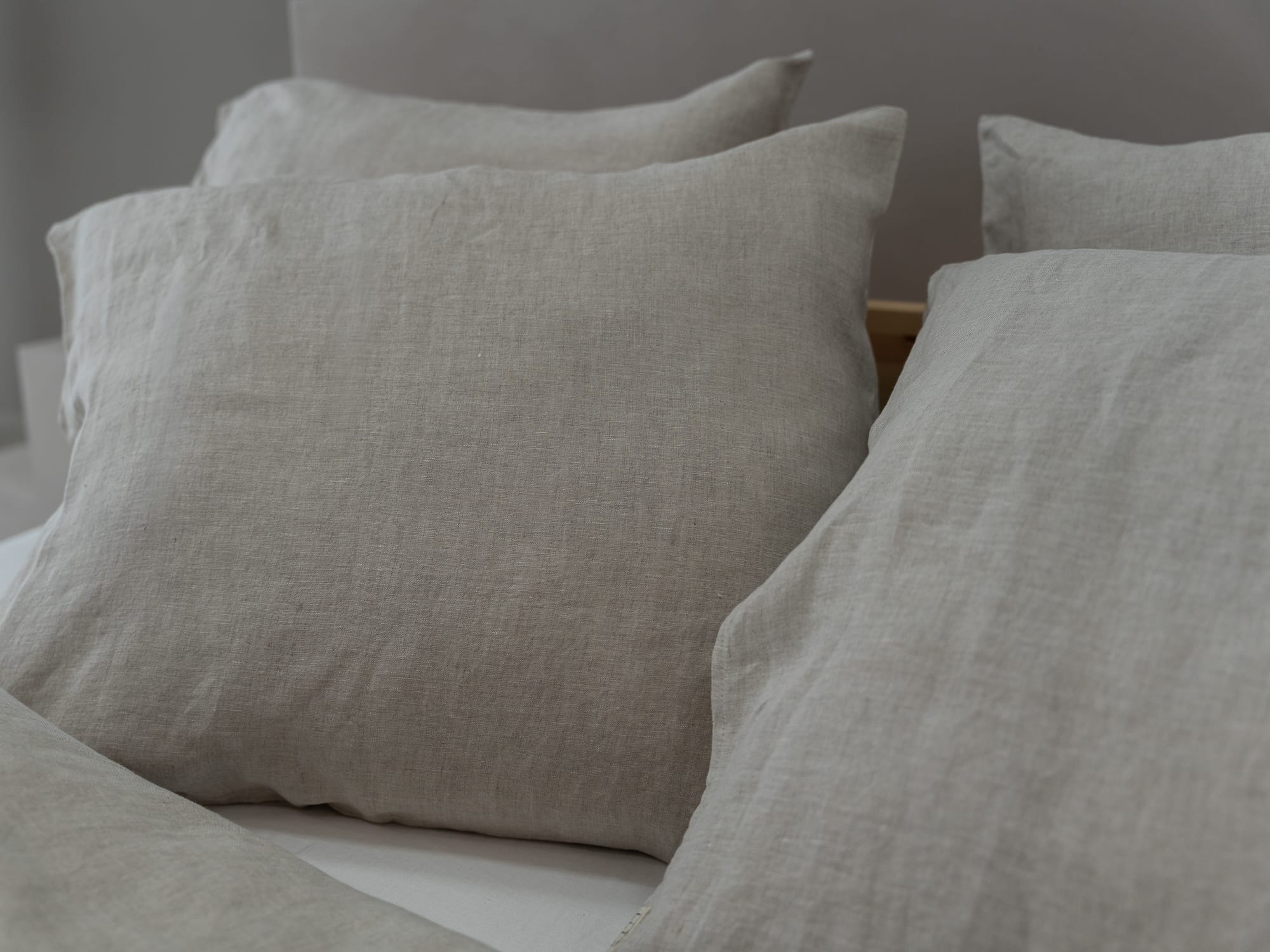 100% linnen - Kussensloop - 60 x 70 cm - Zand - Linnen Label