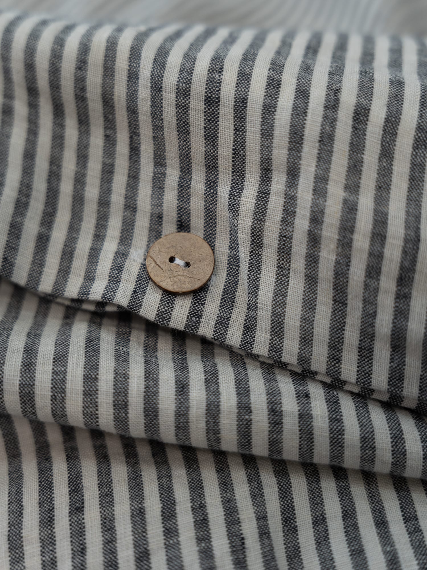 100% linnen - Dekbedovertrek set - 2 kussenslopen - Lits-Jumeaux (240 x 220 cm) - Fijne streep - Linnen Label