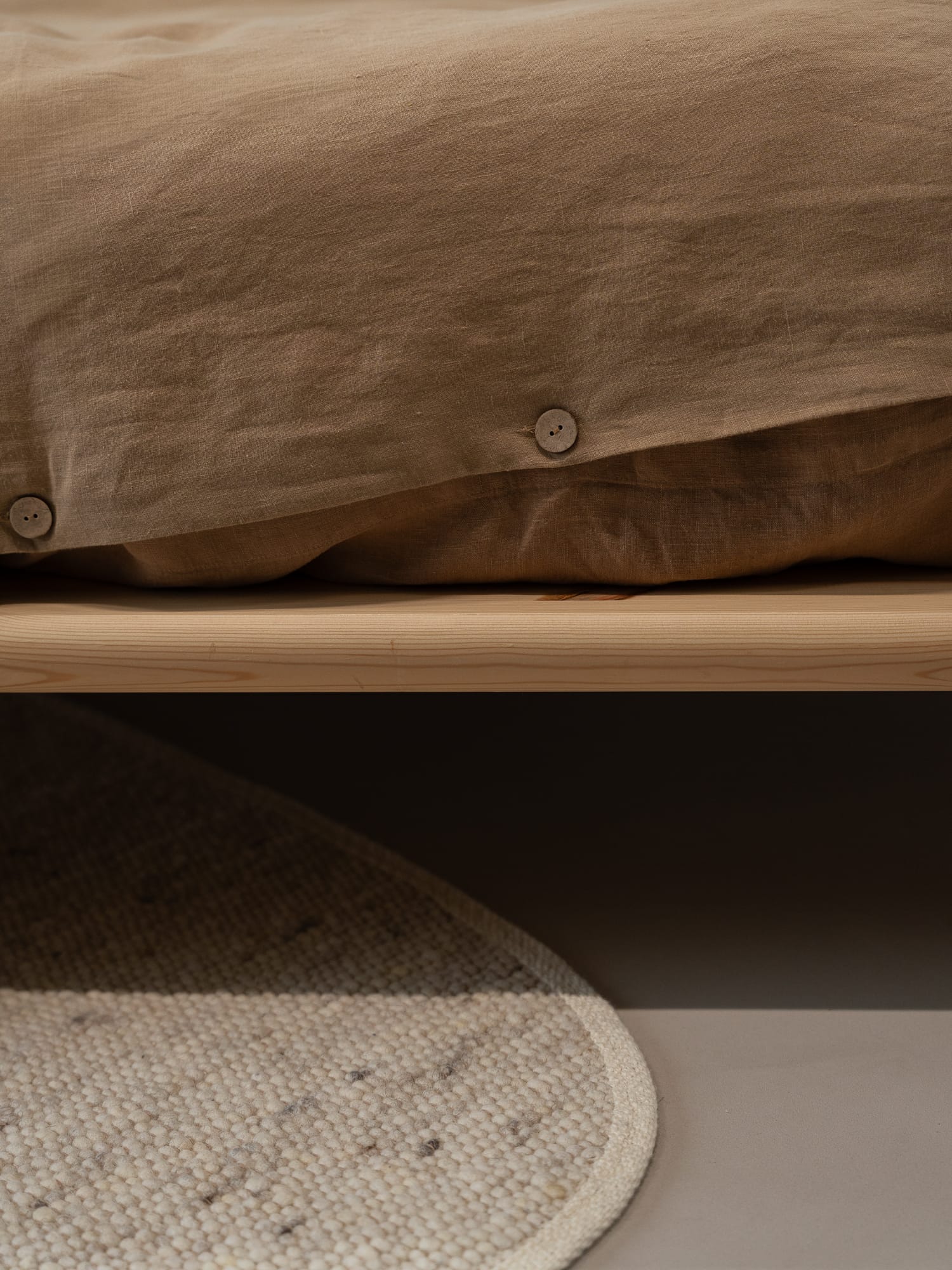 100% linnen - Instopstrook - 145 x 60 cm - Toffee - Linnen Label