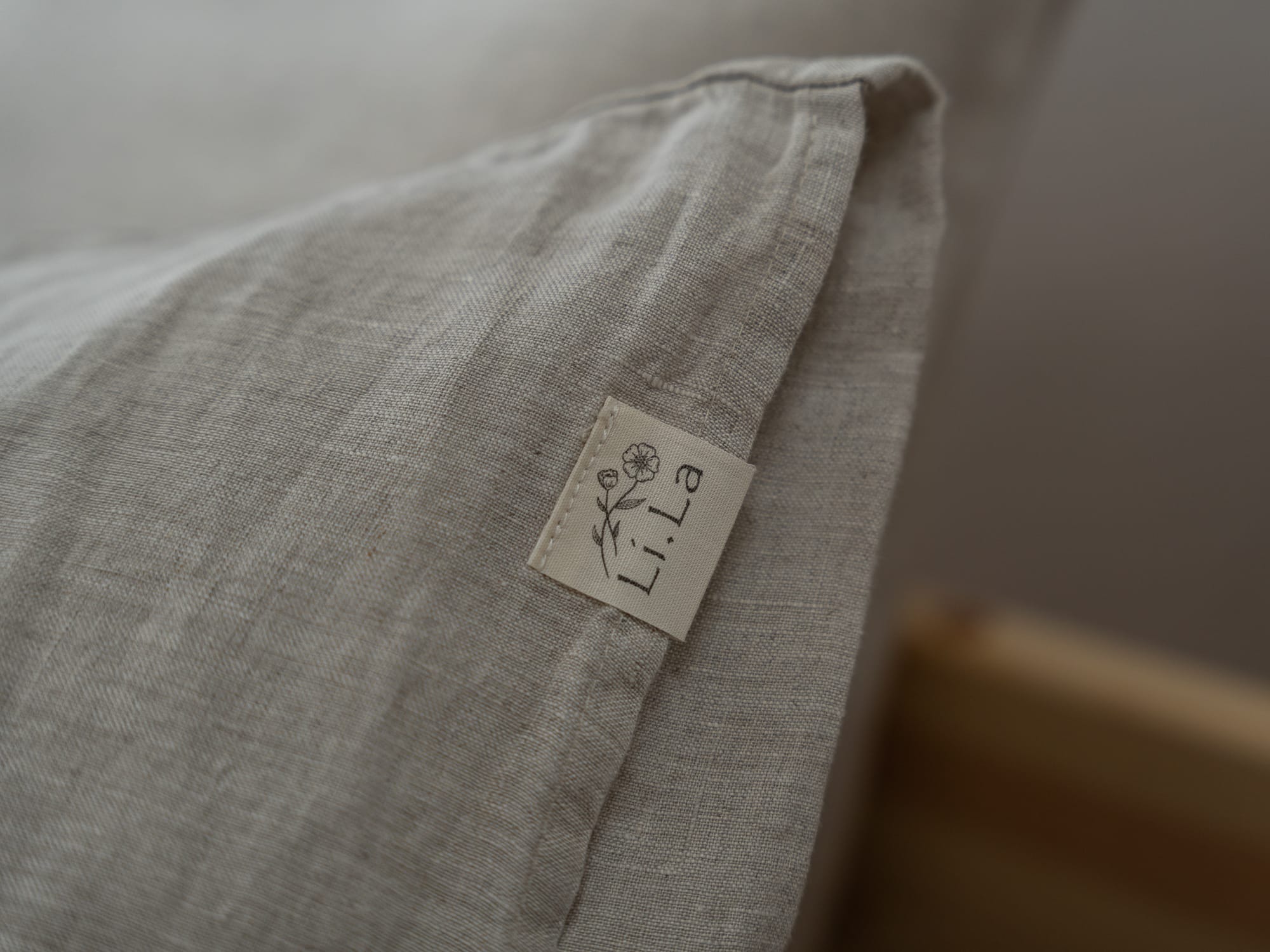 100% linnen - Kussensloop - 60 x 70 cm - Zand - Linnen Label