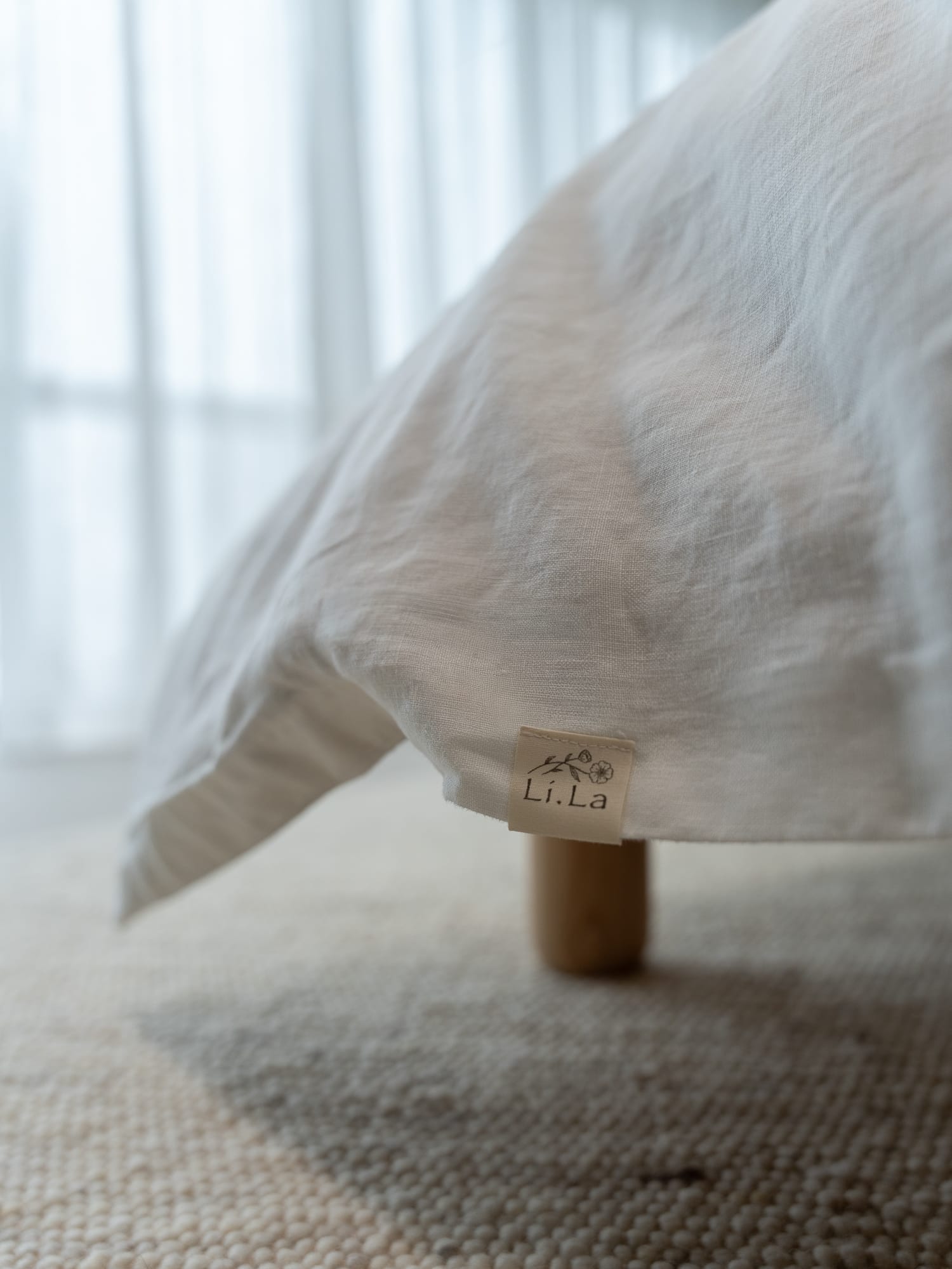 100% linnen - Dekbedovertrek set - 2 kussenslopen - Lits-Jumeaux (240 x 220 cm) - Wit - Linnen Label