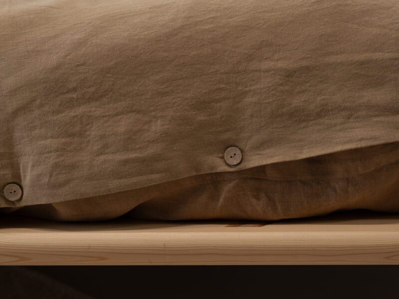 100% linnen - Instopstrook - 145 x 60 cm - Toffee - Linnen Label