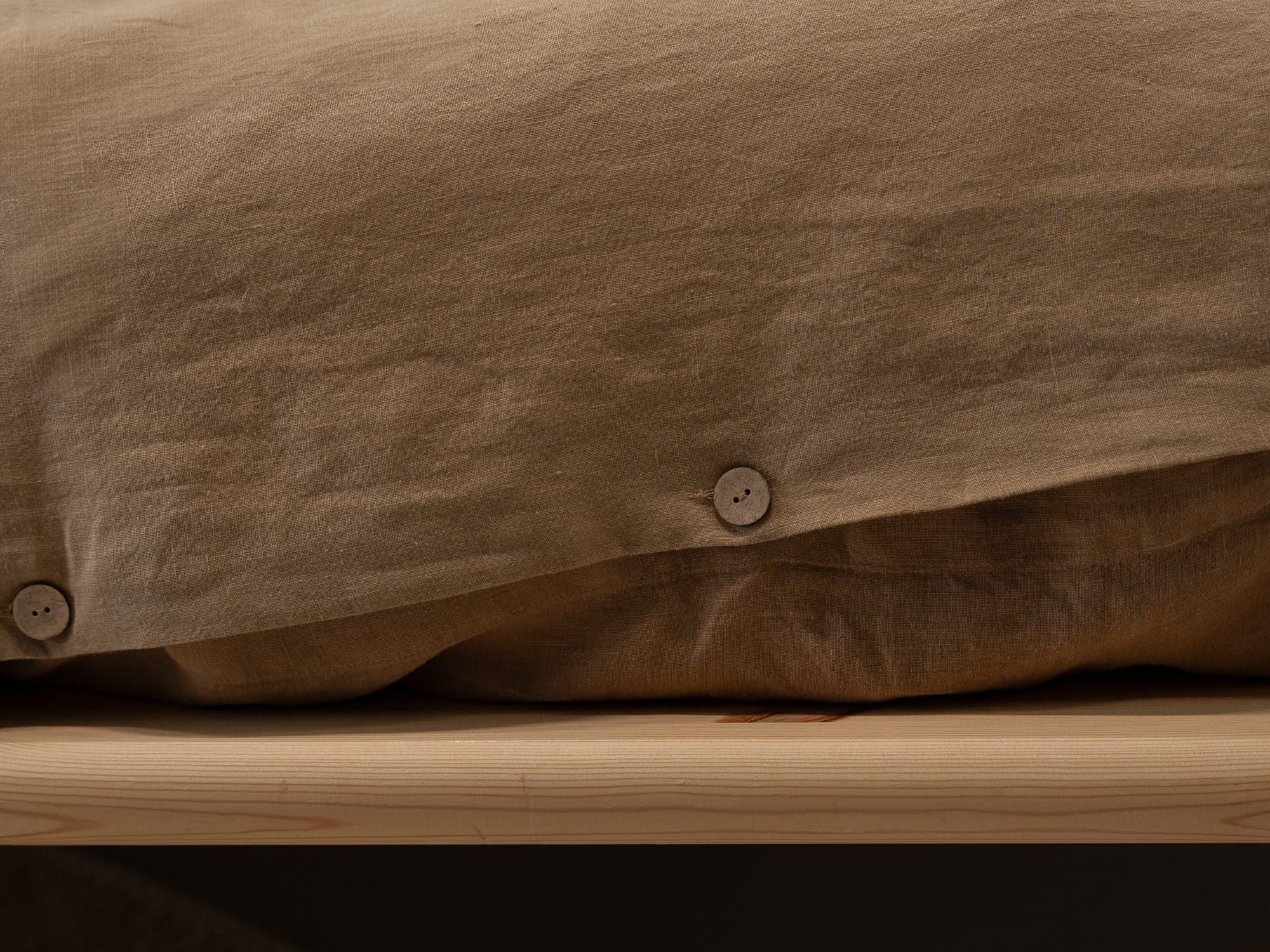 100% linnen - Instopstrook - 145 x 60 cm - Toffee - Linnen Label