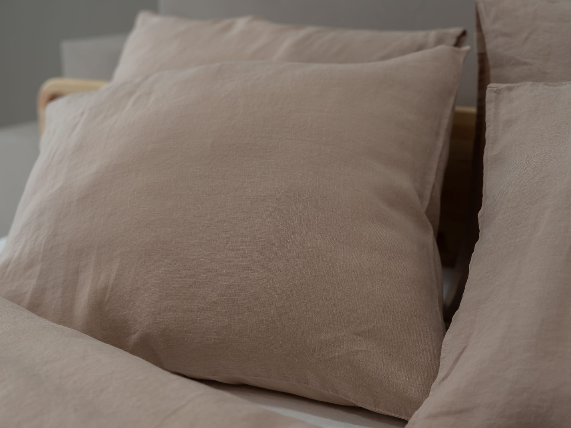 100% linnen - Kussensloop - 60 x 70 cm - Champagne - Linnen Label