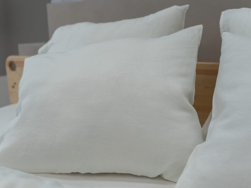 100% linnen - Kussensloop - 60 x 70 cm - Wit - Linnen Label