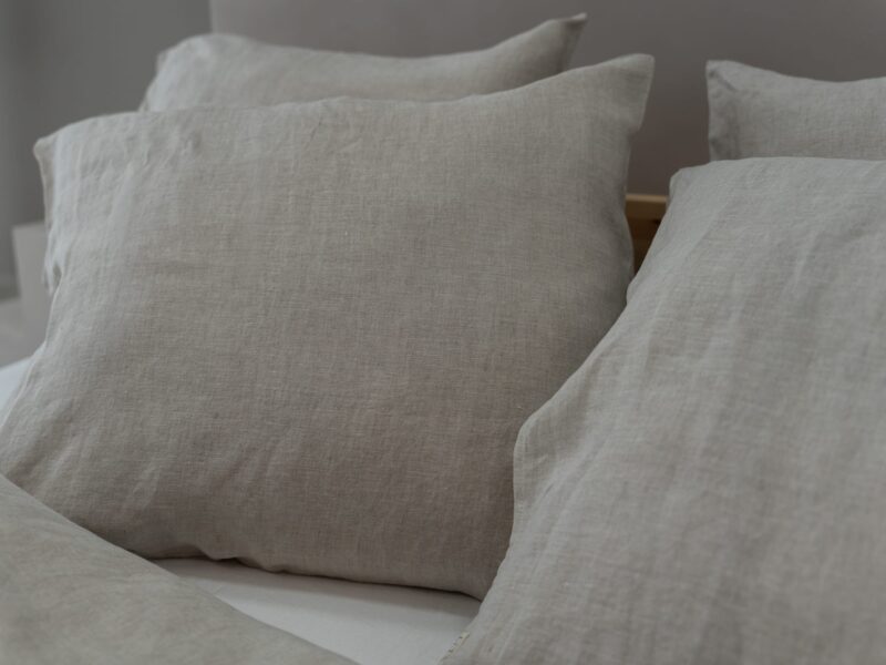 100% linnen - Kussensloop - 60 x 70 cm - Zand - Linnen Label