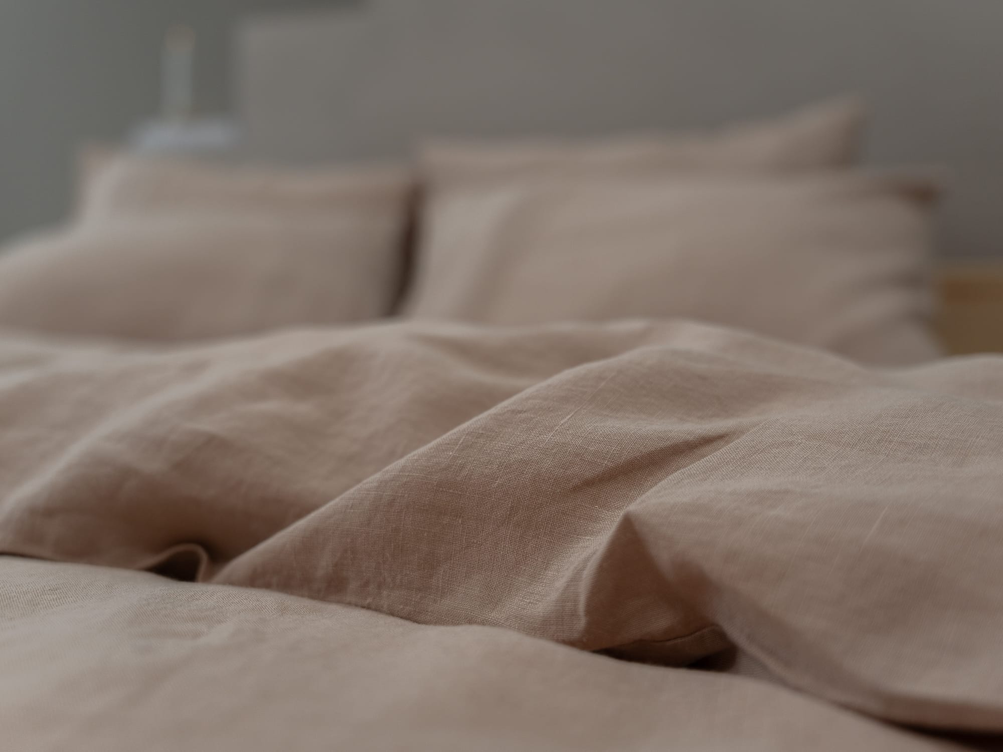 100% linnen - Dekbedovertrek set - 2 kussenslopen - Lits-Jumeaux (240 x 220 cm) - Champagne - Linnen Label