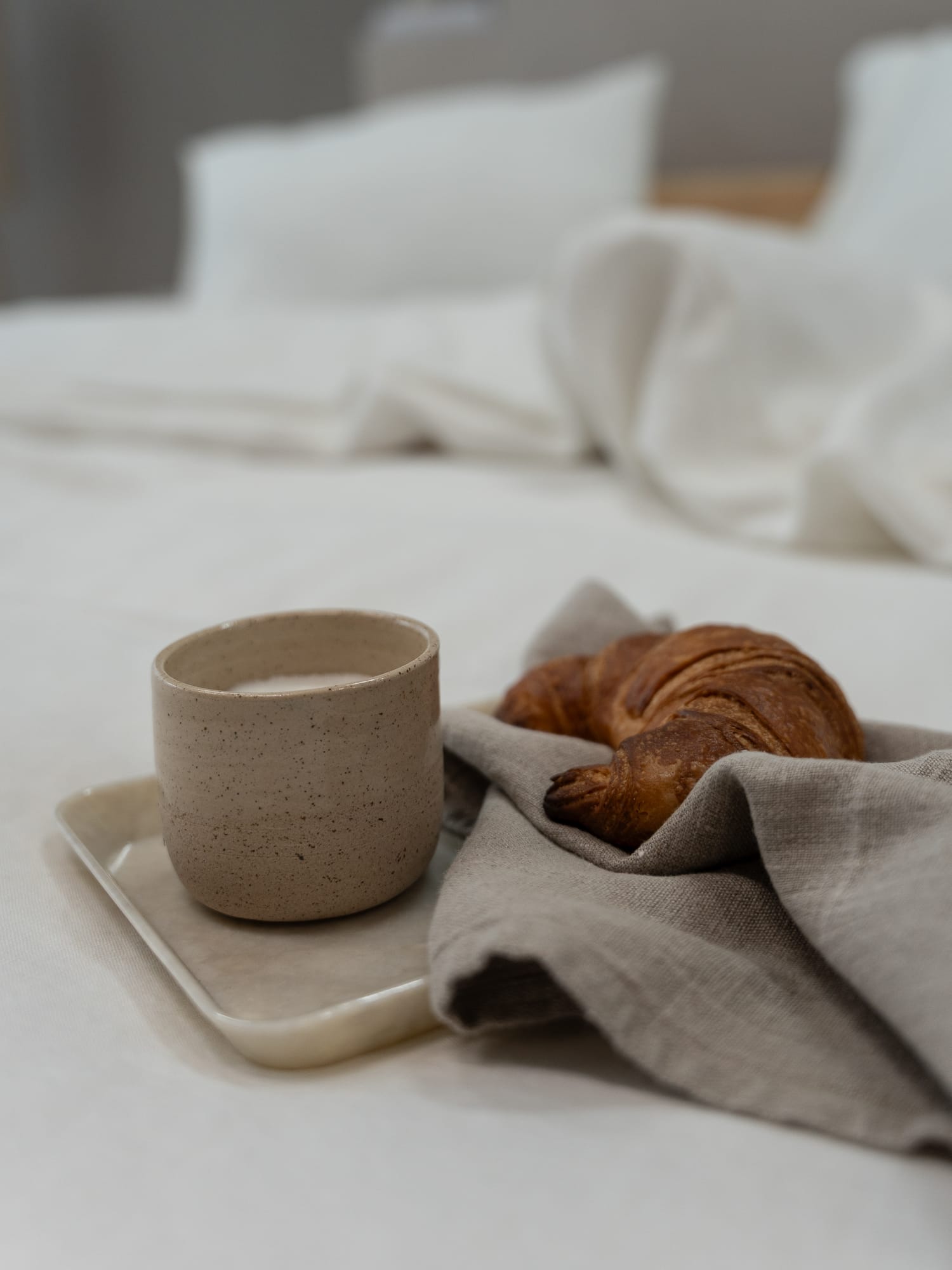 100% linnen - Dekbedovertrek set - 2 kussenslopen - Lits-Jumeaux (240 x 220 cm) - Wit - Linnen Label