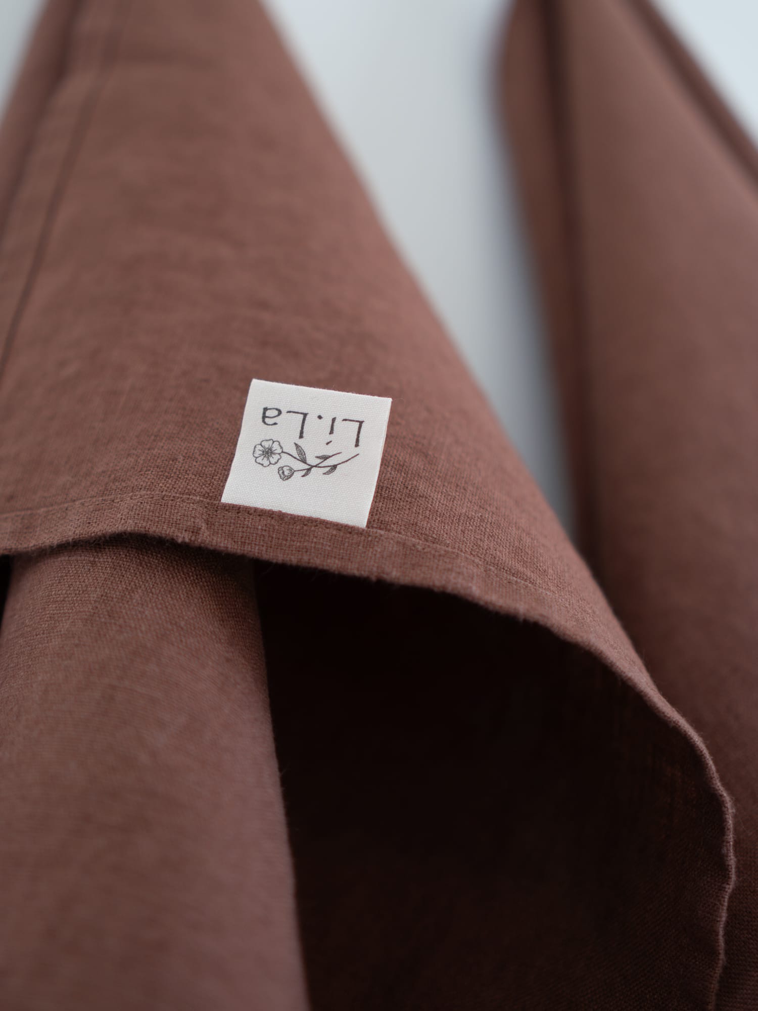 Linnen Label - 100% linnen - theedoek - set van twee - Cacaobruin