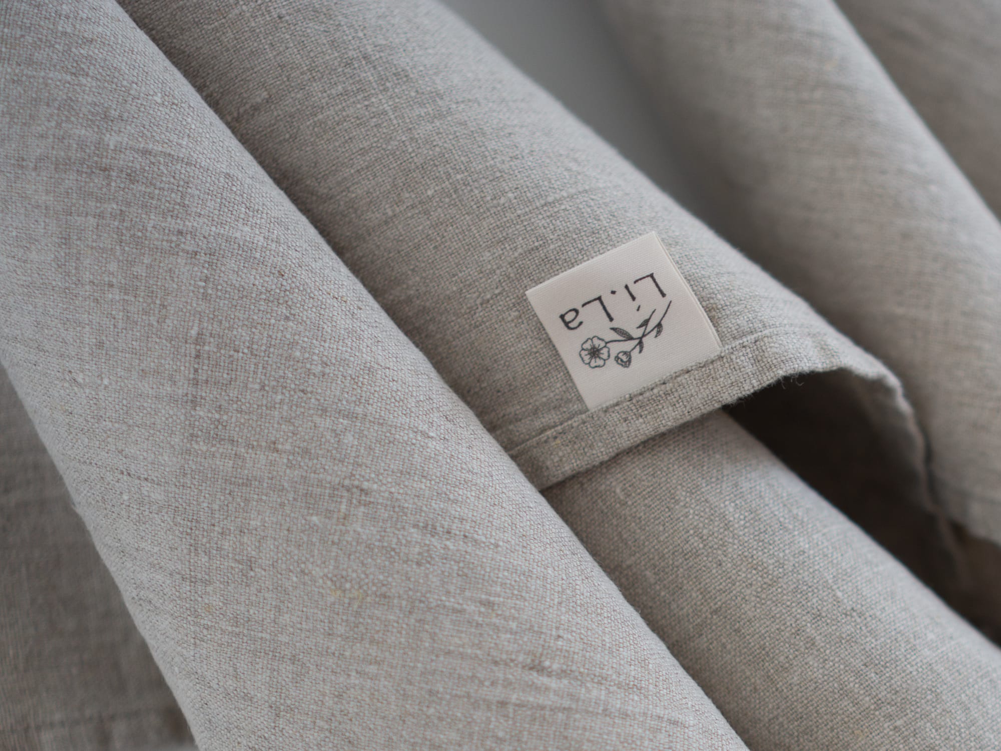 Linnen Label - 100% linnen - theedoek - set van twee - Naturel