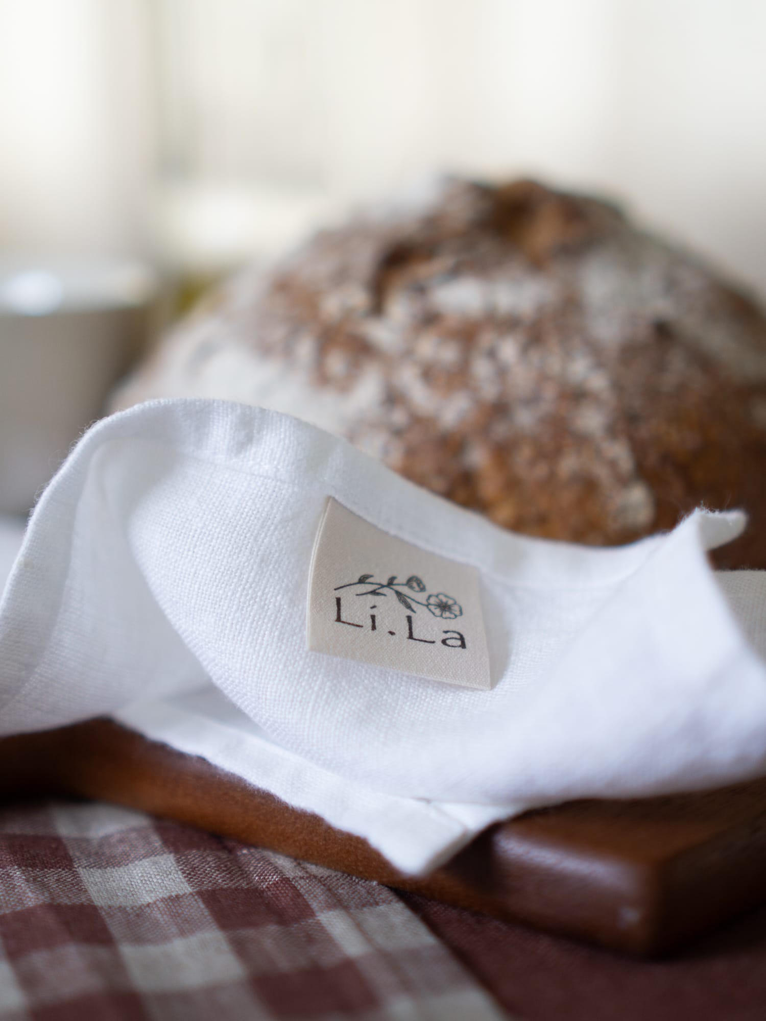 100% linnen -Servetten - Set van twee - Wit - Linnen Label